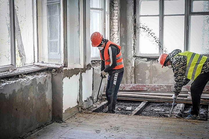 Демонтаж чистого пола