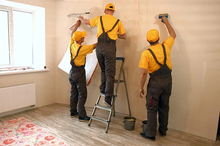 Поклейка обоев