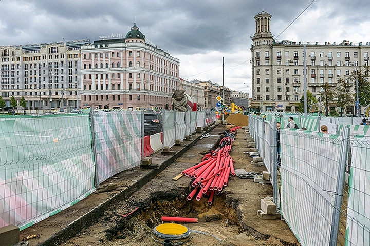 Установка временного ограждения
